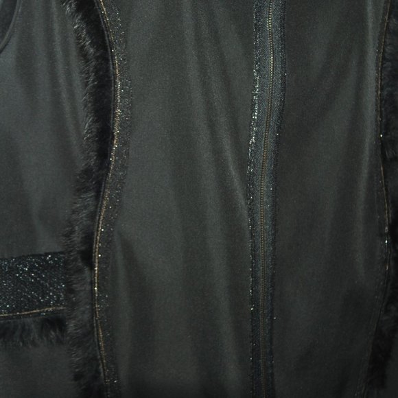 DARKWIN Black Pullover Zip Long Vest Coat Size XL NWOT! - Picture 5 of 7